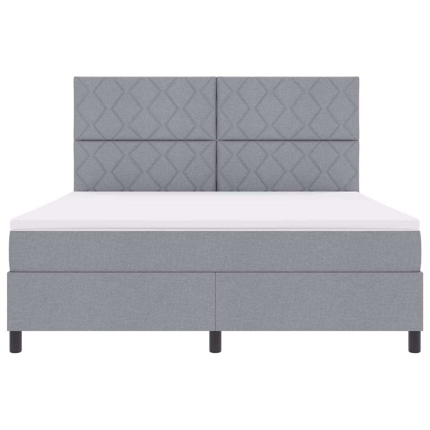 Letto a molle con testiera vidaXL in tessuto grigio con porta USB e illuminazione sottostante L/P: 180 x 200 cm