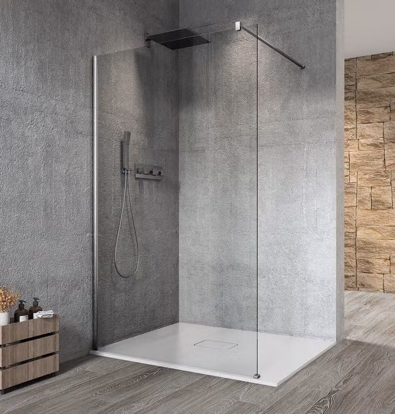 Pannello in vetro per cabina doccia Gelco VARIO CHROME, montaggio a parete, vetro trasparente, 1400 mm