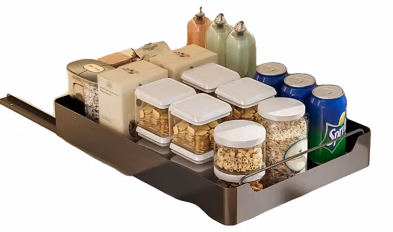 Organizer estraibile per armadio, supporto per carichi pesanti, design regolabile, nero 35 cm