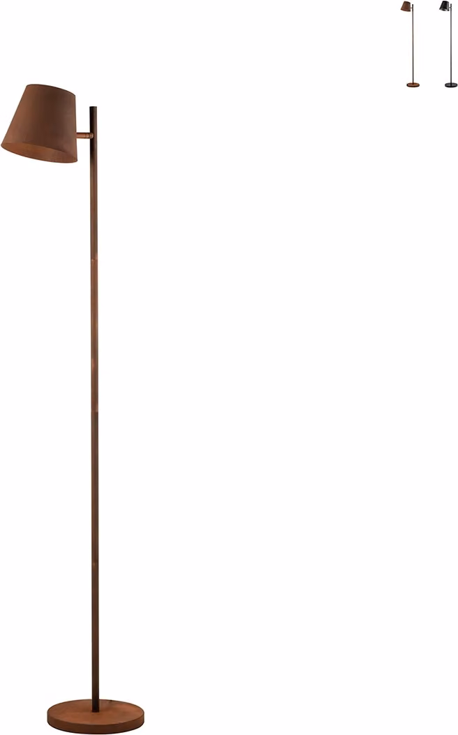 LUCE Design Colt lampada da terra E27 in acciaio inossidabile