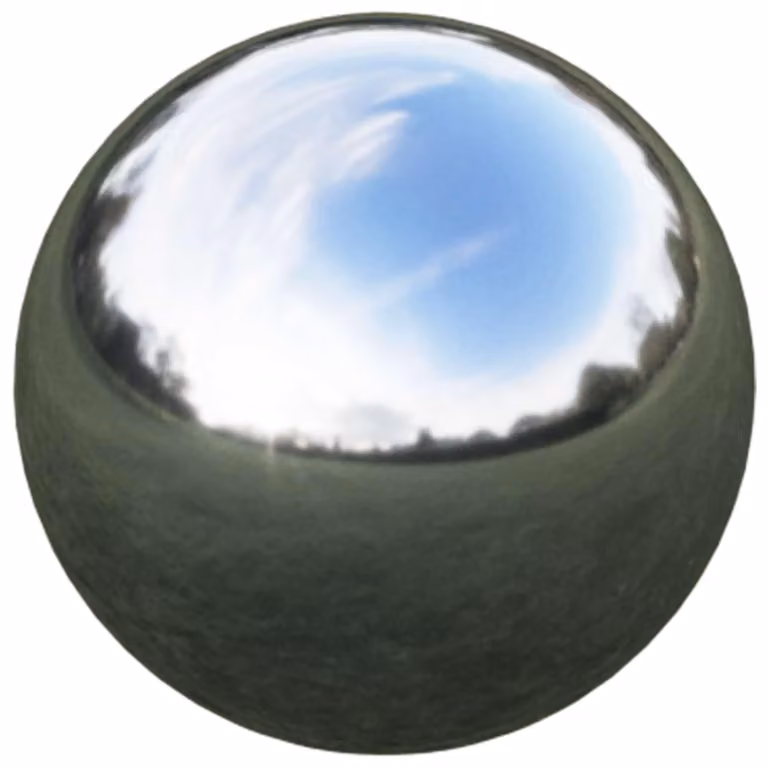 Sfera specchiante, diametro 20 cm, acciaio inossidabile argentato, modello 201