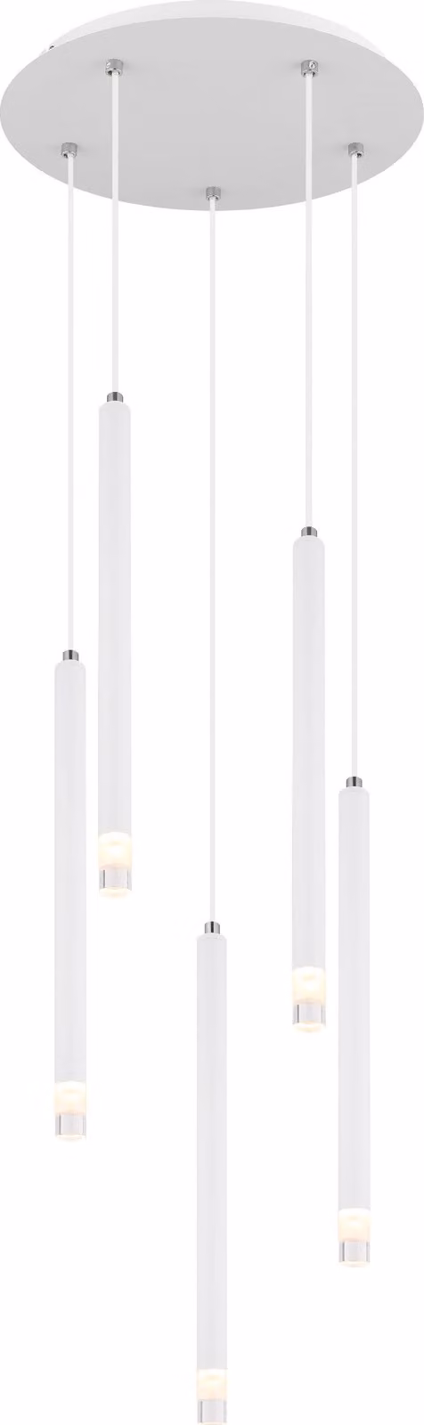 Lampada a sospensione, metallo bianco, satinato H 120 cm