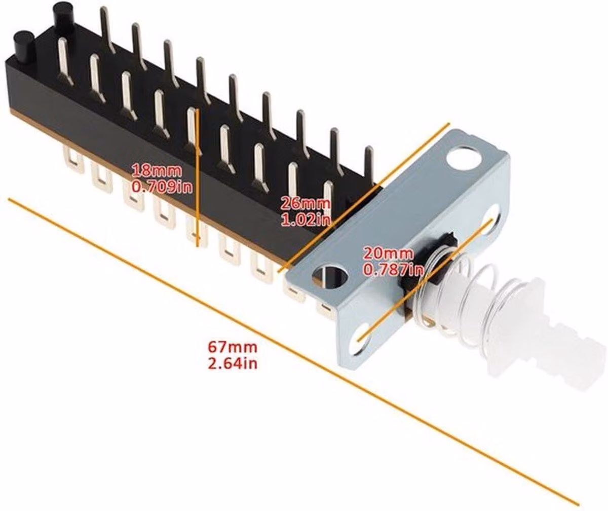 Set di 2 bottoni automatici per pianoforte