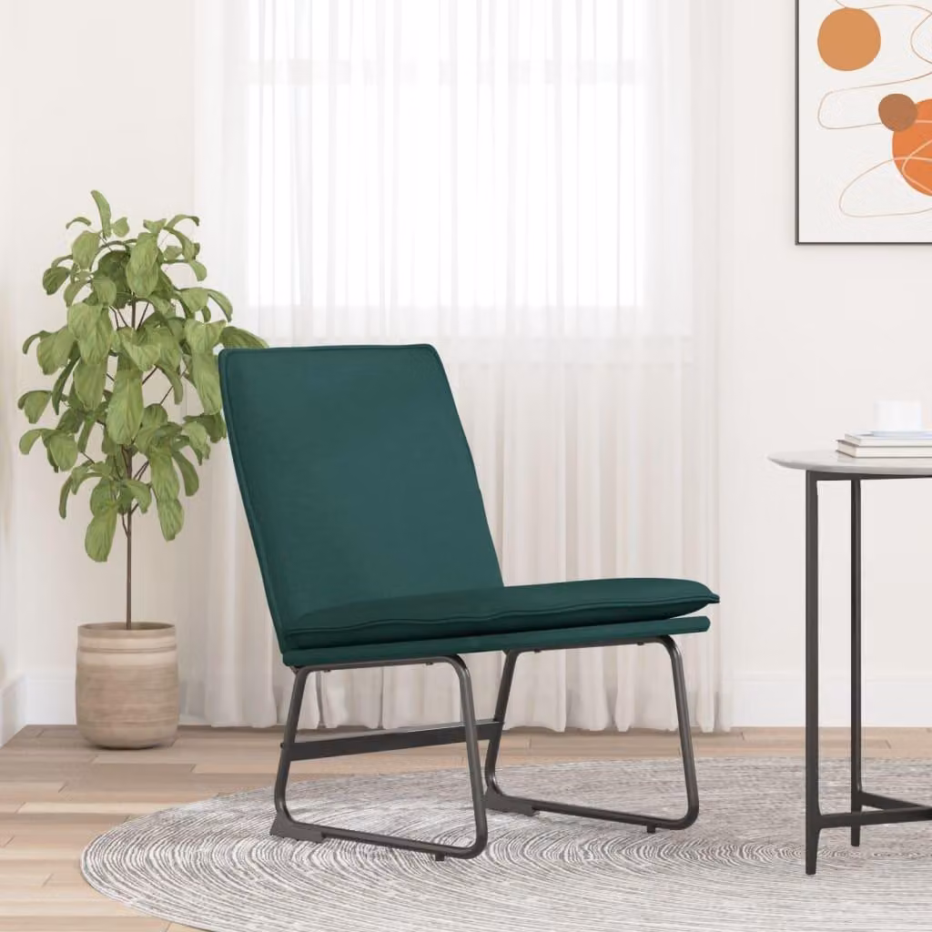 Maison Exclusive - Poltrona relax, verde scuro, 52x75x76 cm, rivestita in tessuto