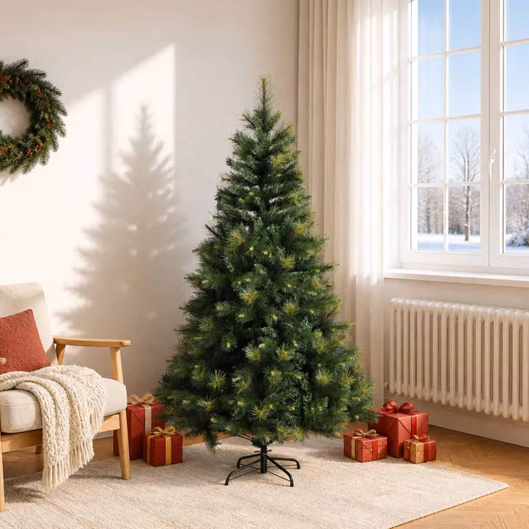 vidaXL Albero di Natale Artificiale con Rami Pieghevoli 180 cm
