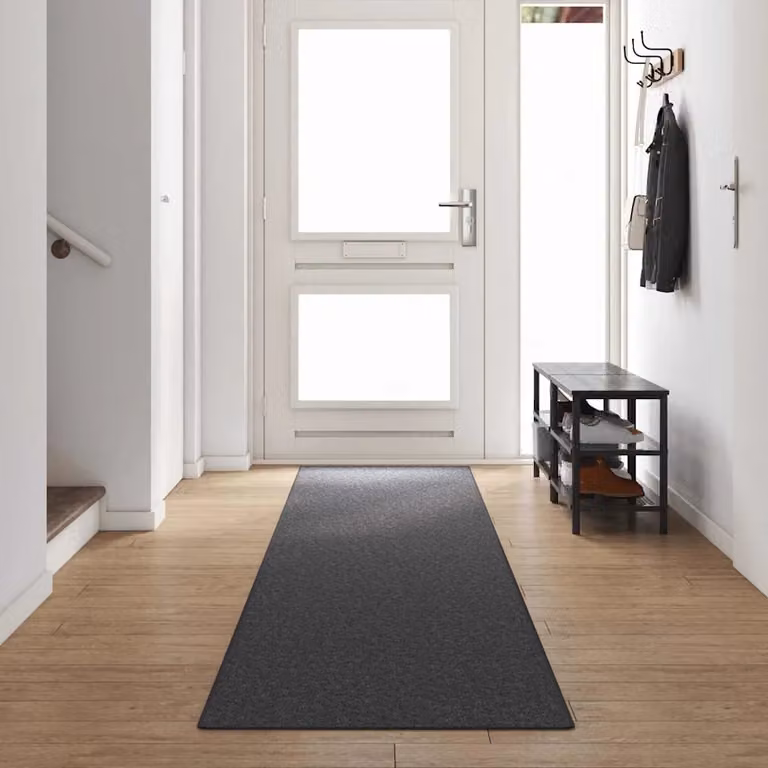 Runner in moquette vidaXL Grigio antracite, L 80 cm x P 500 cm, 100% polipropilene antiscivolo e lavabile