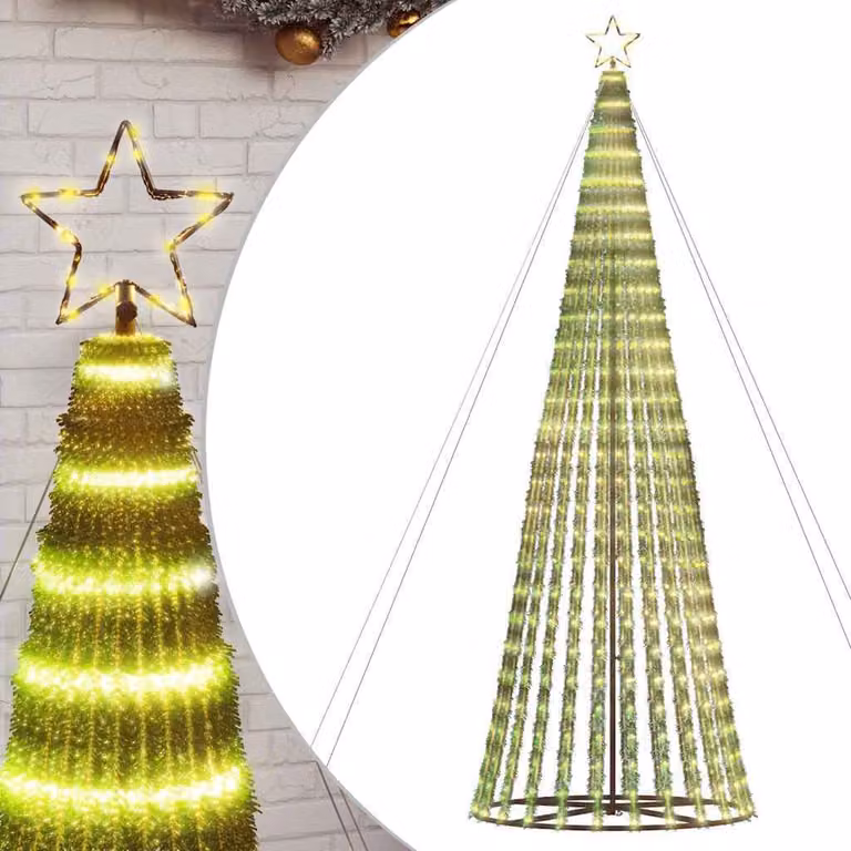 Albero di Natale a LED 1028 LED Bianco Caldo 403 cm