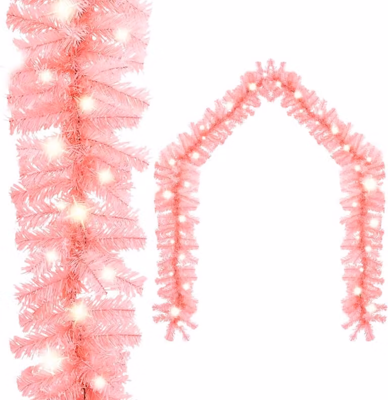 The Living Store Ghirlanda natalizia con LED 10 m rosa