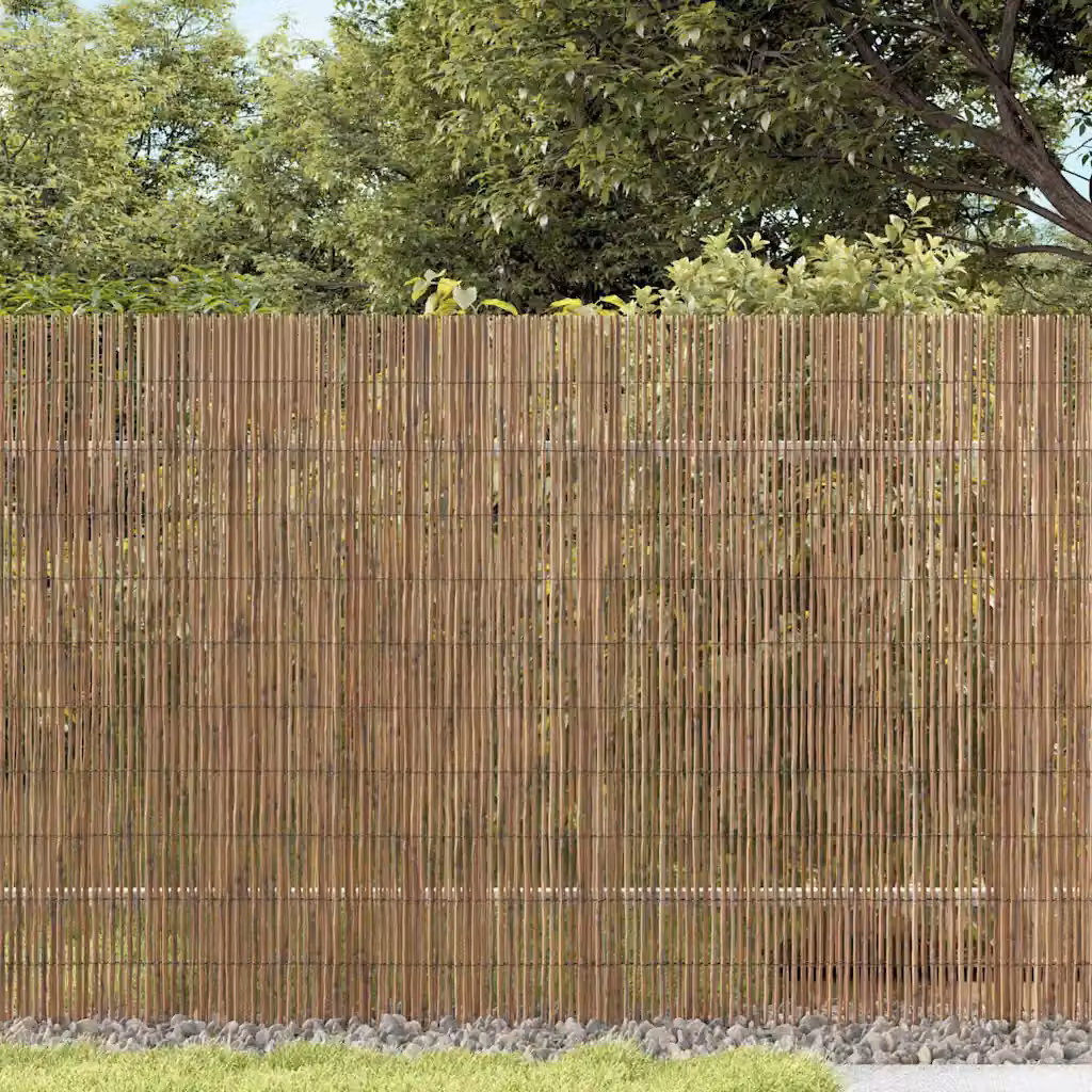 Recinzione per Giardino Naturale vidaXL in Legno Marrone, Mat Semitrasparente, L: 300 cm, H: 180 cm