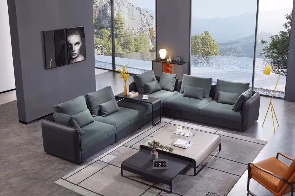 Desing Ecksofa Sofa Couch Polster Eckgarnitur Leder Eck L-Form Wohnlandschaft