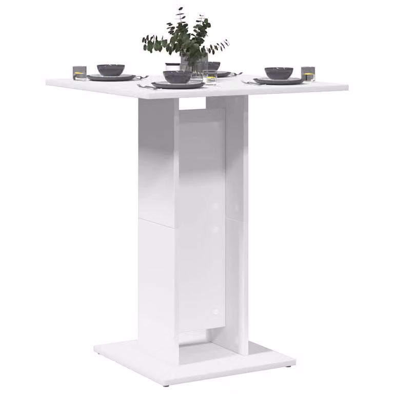 vidaXL Tavolo da Bistrot Moderno Bianco in Legno e MDF L/P/H: 60 x 60 x 75 cm