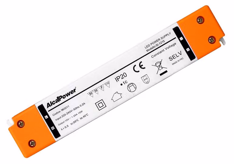 Alcapower Alimentatore Switching 24V 15W 0.625A IP20 per Illuminotecnica, Convertitore di tensione compatto per installazioni professionali