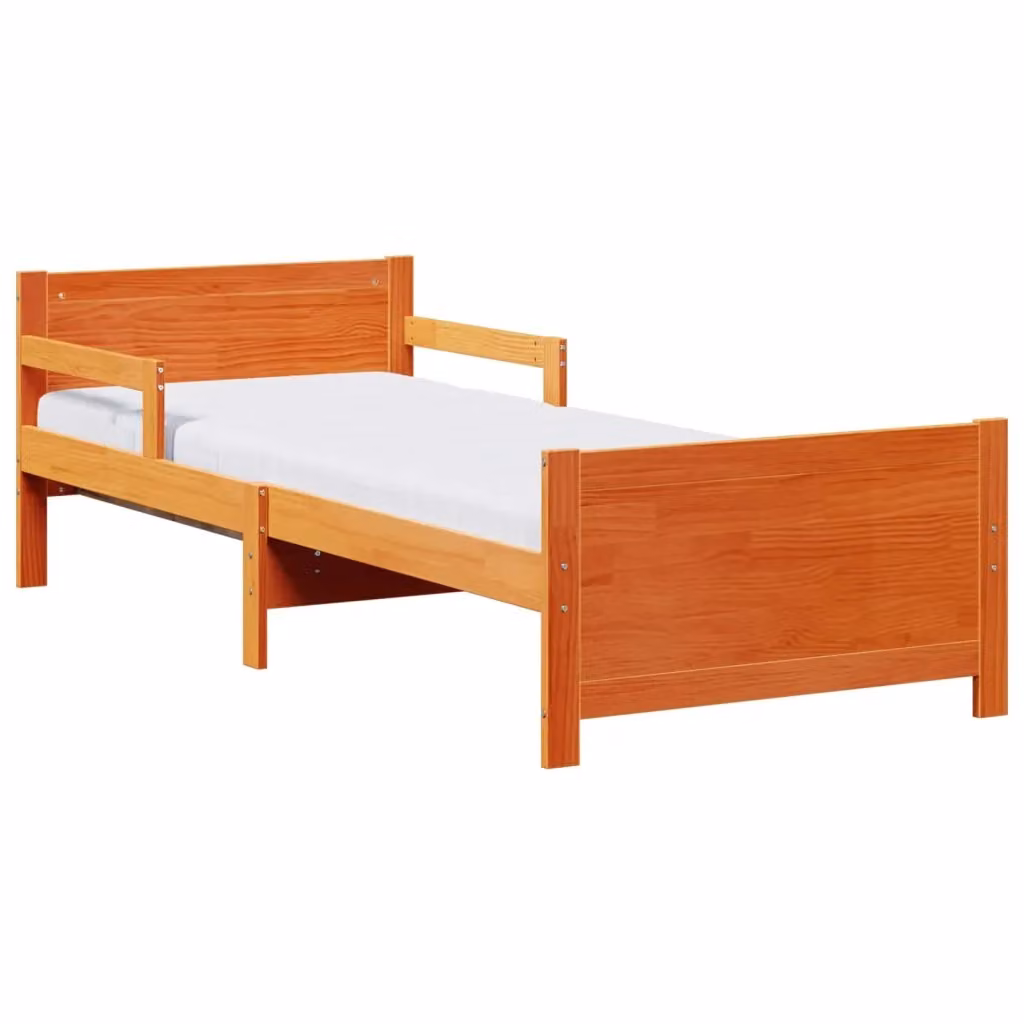 Struttura letto per bambini vidaXL in pino massello marrone 80 x 200 cm – 2