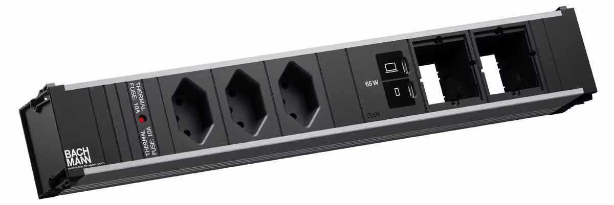 Bachmann Coni L 3Xch 0° 1Xusb C/C 65W, 2Xcm L=0,2M