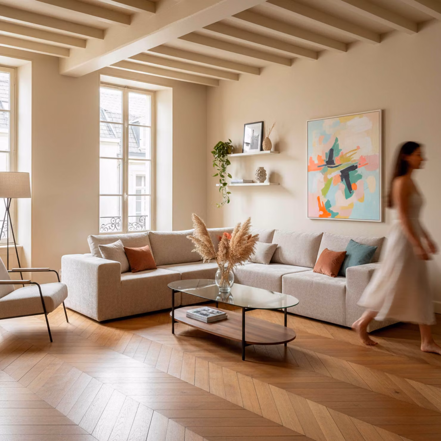 Tavolino ovale moderno L 120 cm in vetro trasparente - Oviala Ruby
