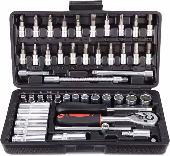 Set compatto di 53 inserti da 1/4 di pollice a 72 denti