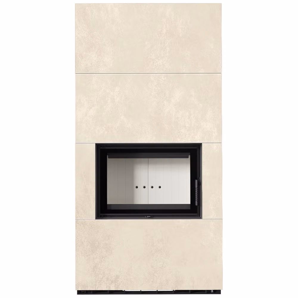 KRATKI FLOKI BOX 8 kW Ø 160 sinterizzato al quarzo OSSIDO BIANCO kit camino