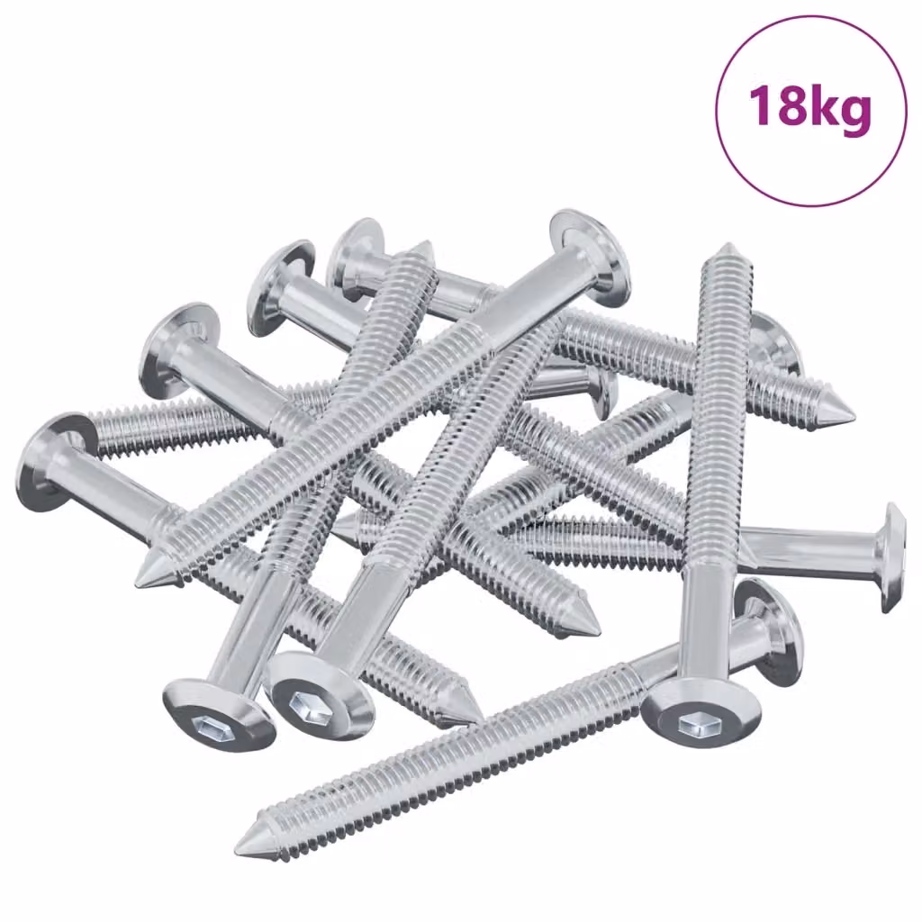 Set di 1600 viti vidaXL in acciaio inossidabile argento M6 x 60 mm – 2