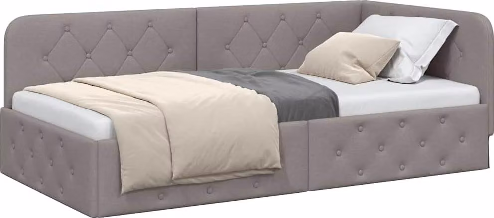 Cornice del letto ad angolo Talpa 100 x 200 cm Tessuto