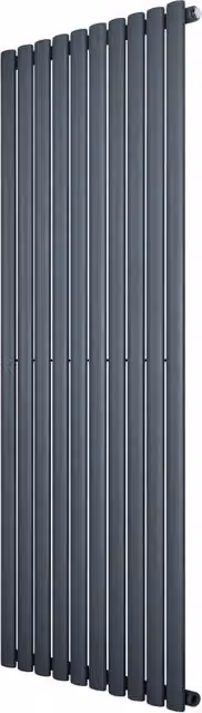 Radiatore Verticale Design Ovale Colonna Singola Antracite 1600x600 mm