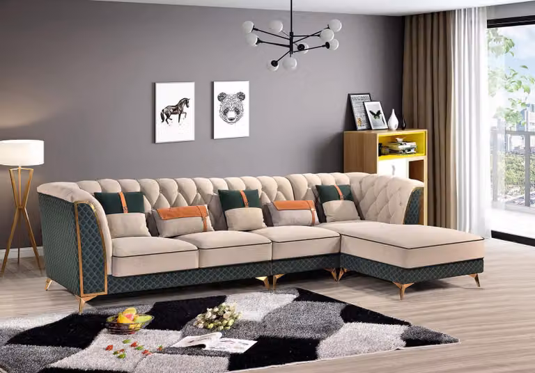 Ecksofa L-Form Modernes Sofa Ledersofa Eckgarnitur Polster Wohnlandschaft Sofas