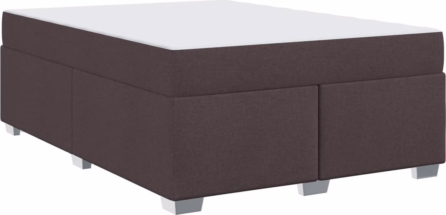 Struttura del letto Marrone Scuro 160 x 200 cm Tessuto