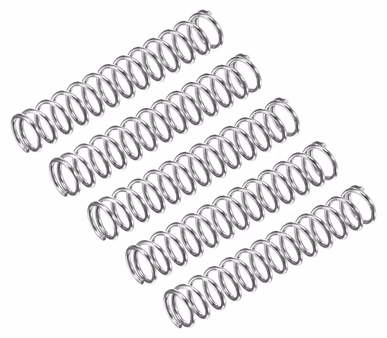 Confezione da 5 molle a compressione, acciaio inossidabile 304, diametro esterno di 7 mm, lunghezza di 35 mm, colore argento