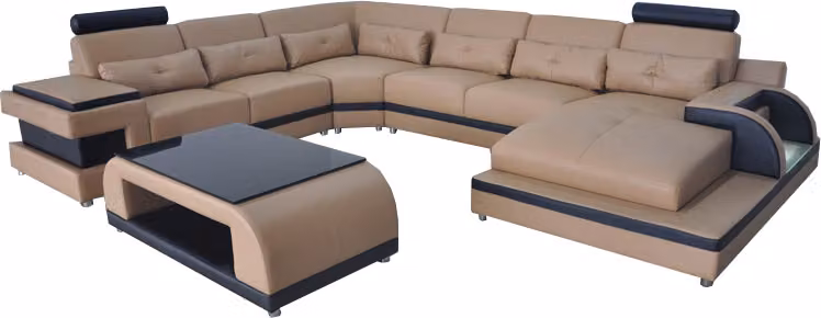 Luxus Polster Sitz Leder Eck Couch Sofa Wohn Möbel Landschaft Garnitur sofas