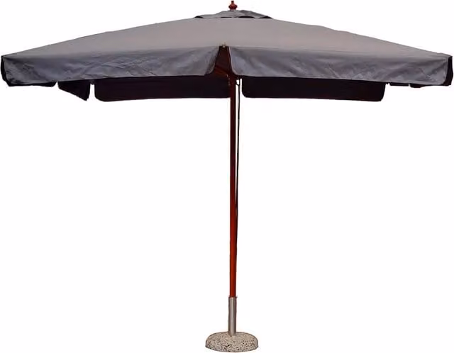 Ombrellone da Giardino GIORDANOSHOP in Legno e Poliestere Grigio 300 x 300 cm