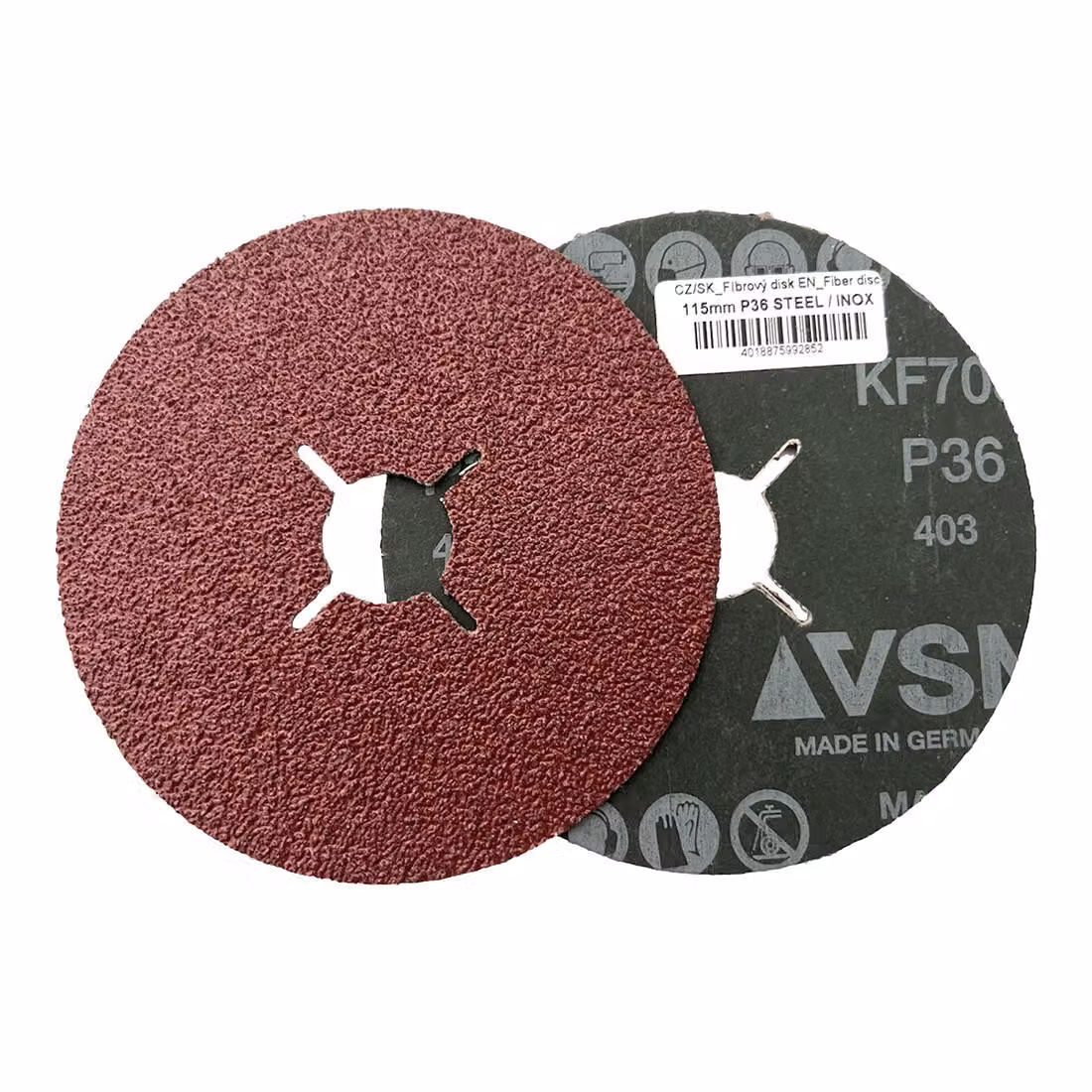 panno in fibra per smerigliatrice angolare 115 mm grana 40