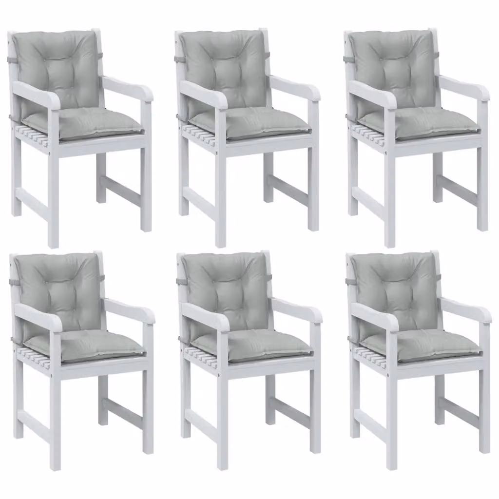 Set di 4 cuscini per sedia vidaXL in poliestere grigio mélange, modello moderno con antiscivolo e resistente ai raggi UV, L 100 cm x P 50 cm x H 7 cm