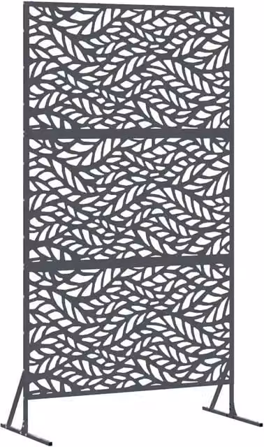 Paravento Schermo per Privacy DESIGN IN in Acciaio Antracite L 100 x P 50 x H 180 cm