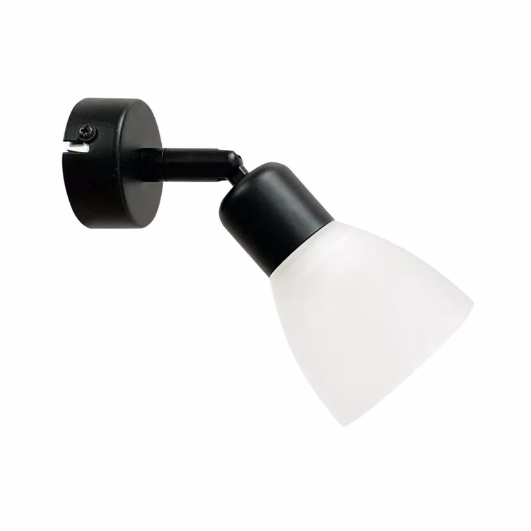 Faretto da parete COSTA - 1xE14, 40W, nero/bianco