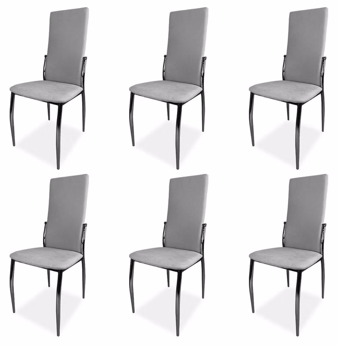 6 sedie LYA, modello Marengo, gambe cromate, dimensioni 43x48x99,5 cm