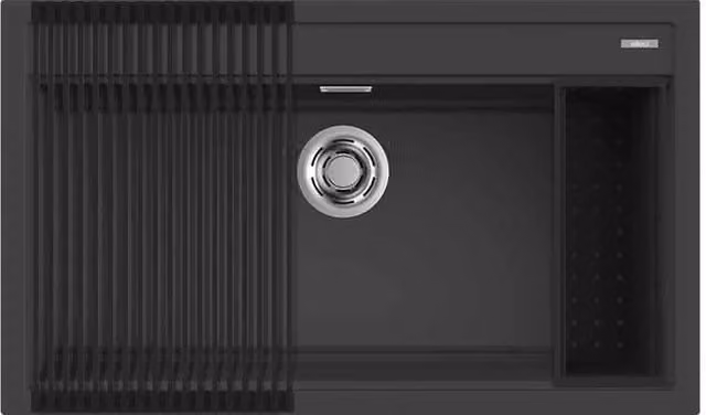 Lavello Elleci Incasso 1 vasca 86x51 Best 360 Bundle Granitek Antracite LGB36059K2
