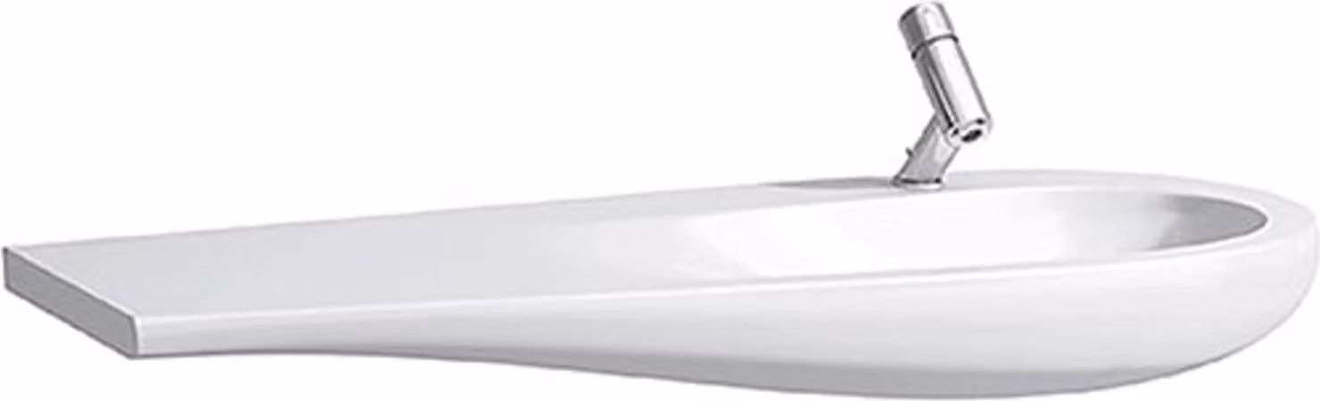 LAUFEN Alessi one Lavabo, encastré, 1 trou de robinet, avec trop-plein, tablette gauche, 1200x500, H8149744001041, H8149744001041