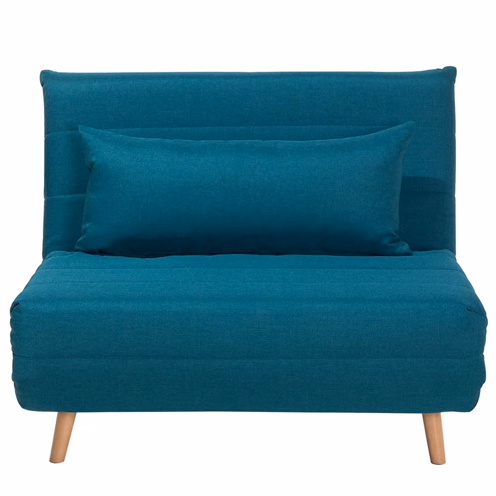 Divano letto pieghevole scandinavo BELIANI in tessuto Verde Acqua, 1 posto letto senza braccioli – 2