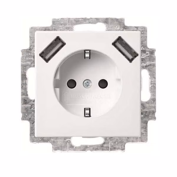 BUSCH-JAEGER Inserto presa/USB 20 EUCBUSB-914, BS, bianco alpino