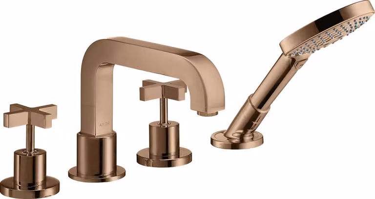 hansgrohe AXOR Citterio 4 trous pour bordure de carrelage avec poignées transversales, 39453300, 39453300