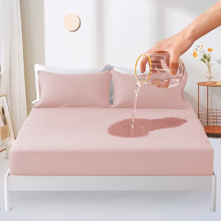 Coprimaterasso impermeabile, rosa, 122x190 cm, con elastico