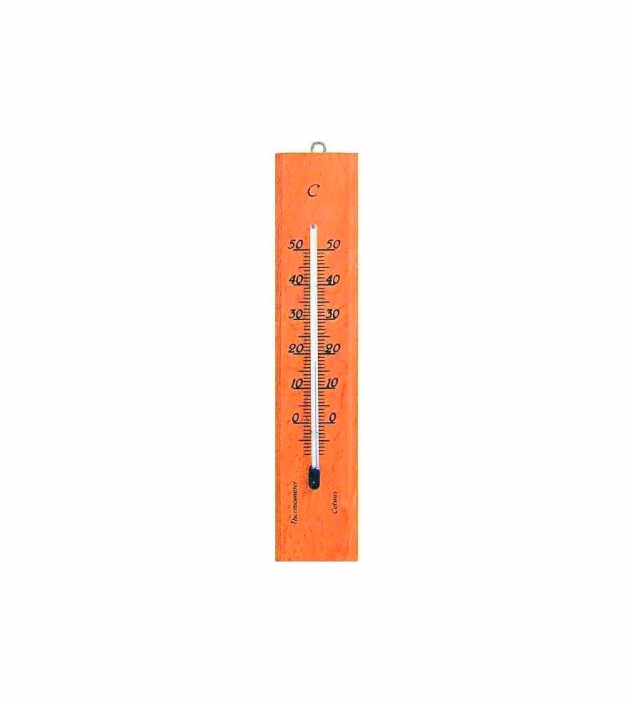 Termometro Legno Rett. Naturale      101404 Moller