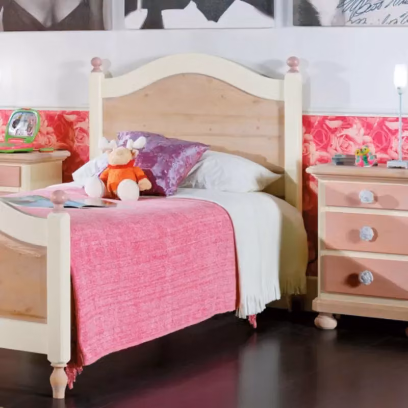 Set completo cameretta per bambini in legno massello di abete rosa Mobili 2G – 4