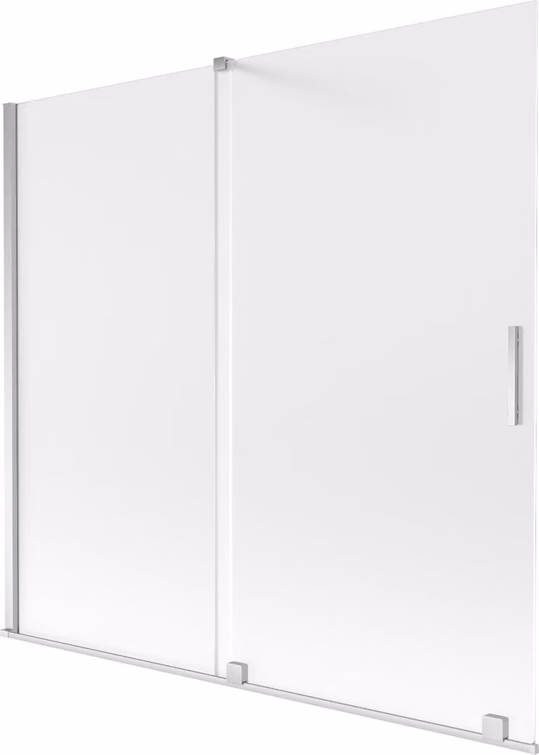 Mexen Velar paratia per vasca da bagno a 2 ante scorrevoli 170 x 150 cm, smerigliato, cromo - 896-170-000-31-01