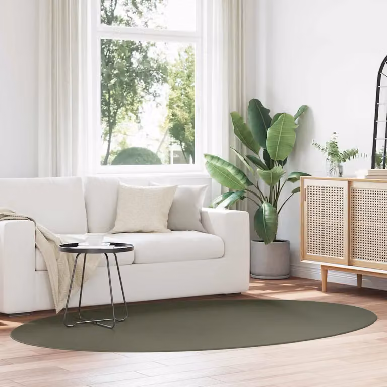 Tappeto moderno vidaXL HUARTE Verde Foresta, L: 160 cm, P: 230 cm, 100% Poliestere, antiscivolo e lavabile