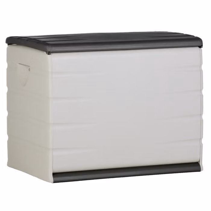 Contenitore per plastica 260 L, interno/esterno, chiudibile a chiave, con rotelle, 80 x 61 x 53 cm