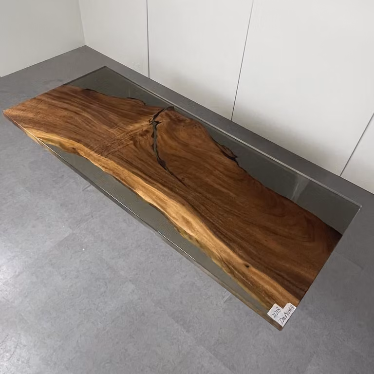 Luxus Epoxidharz Esstisch River Table Echtes Holz Massiv Design Tische 220x91