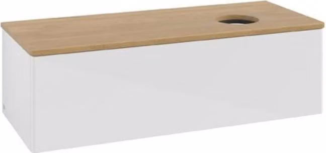 V&B Mobiletto senza struttura frontale Antao 120x36x50cm, WBP hon. Oa, glo wh. Lac