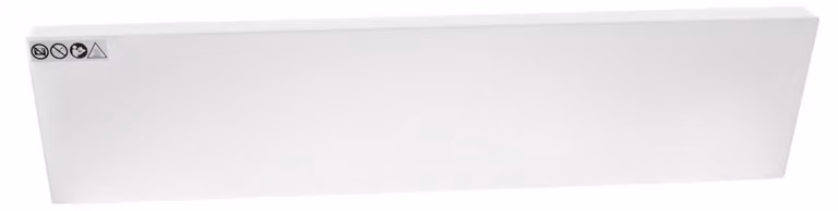 Riscaldamento a infrarossi per ambienti di lavoro - 150 watt, colore bianco - Radiatore in alluminio piatto, dimensioni 20 x 80 cm, per uso interno