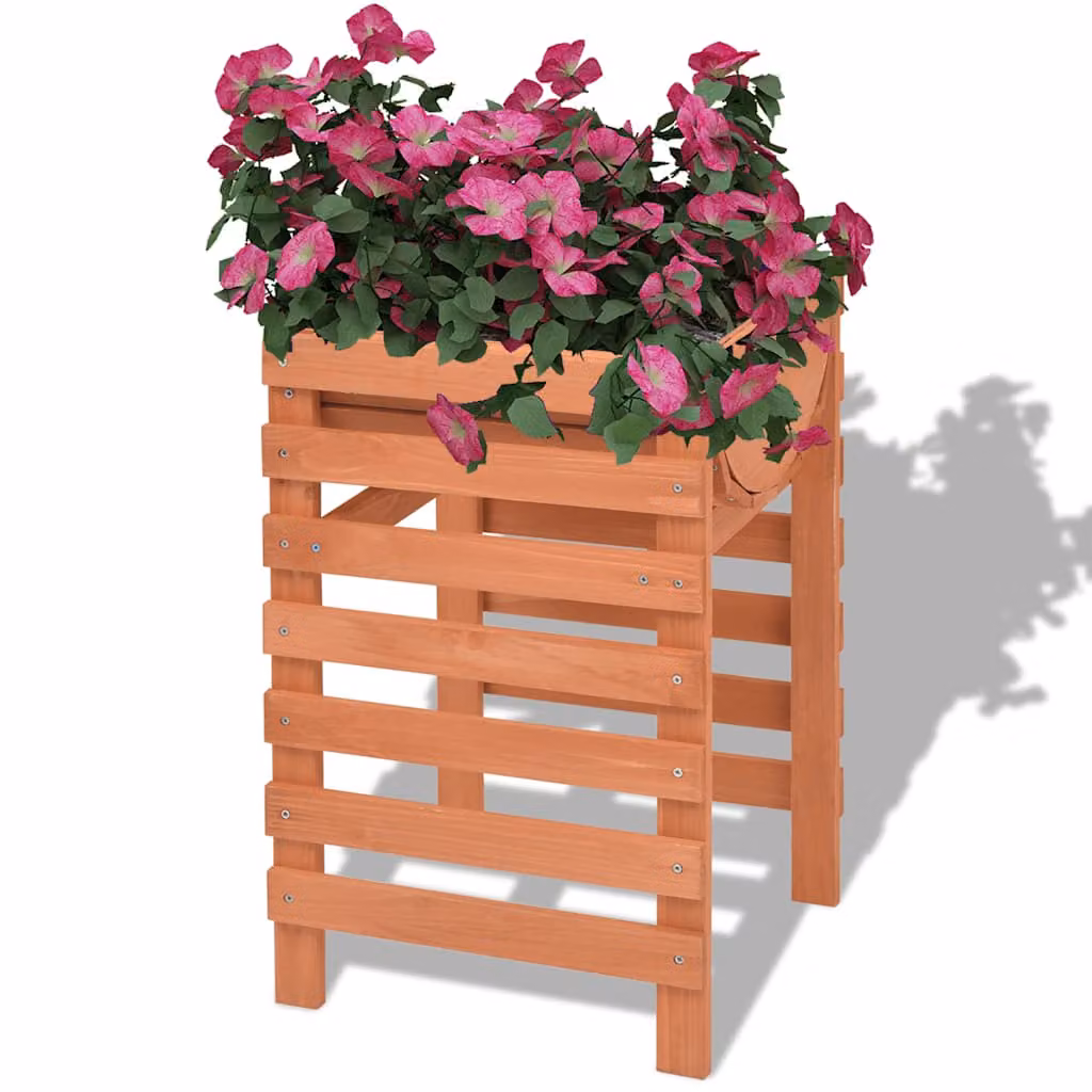 Fioriera rialzata in legno vidaXL per orto o giardino ornamentale, marrone o beige, L/P/H: 38 x 36 x 60 cm