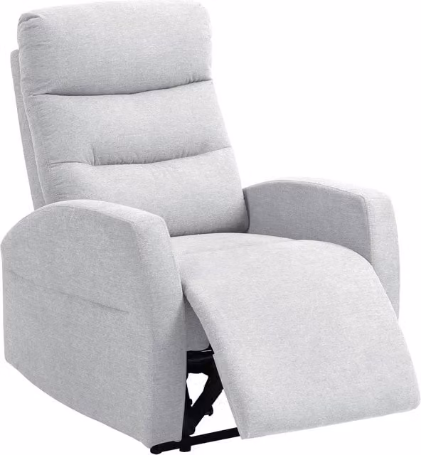 Poltrona Relax Reclinabile con Poggiapiedi ¨C Xylo ¨C Tessuto Grigio Chiaro
